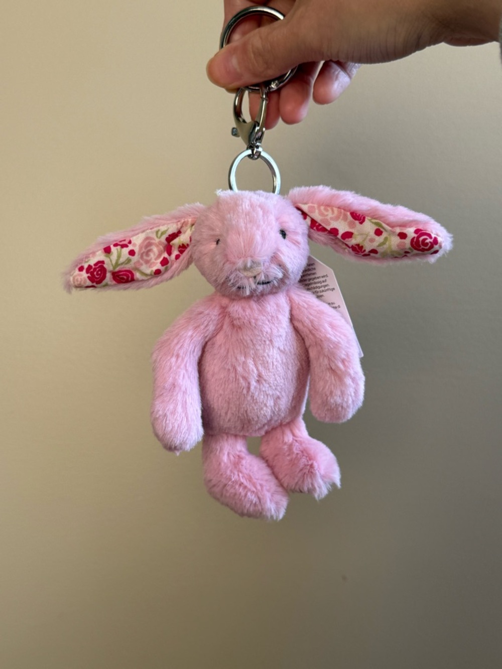 NWT Jellycat Blushkin Blossom Bunny Bag Charm